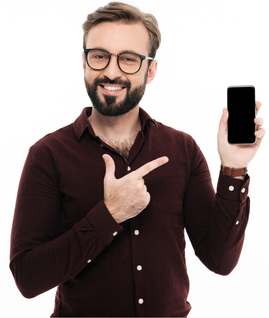 portrait-cheerful-smiling-man-pointing 1