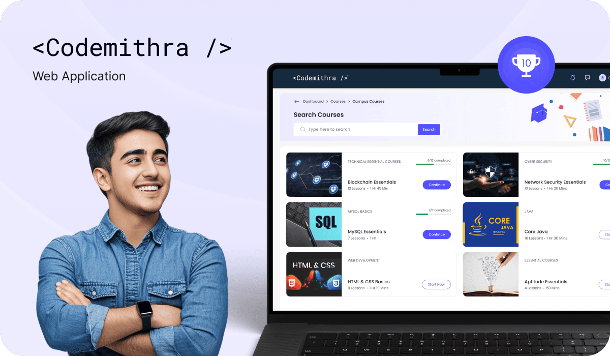 Feelpixel-Codemithra-Edtech-Web App-Dashboard-Case study
