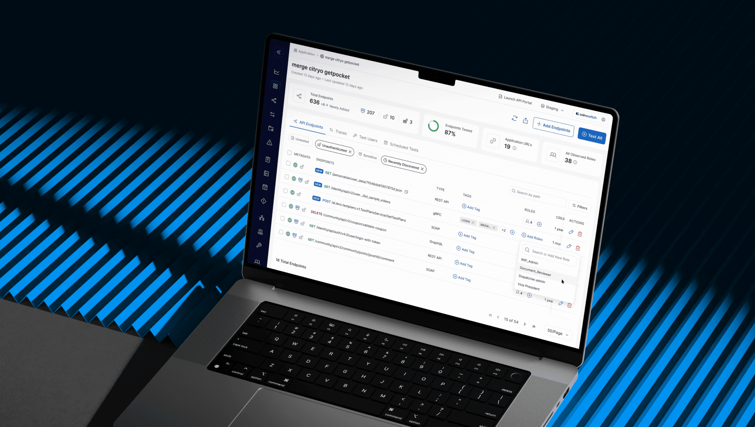 Feelpixel-Levo-SaaS-API security-Endpoints screen-case study