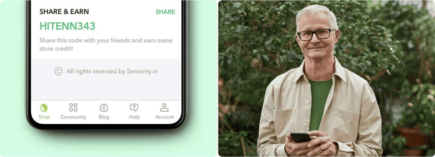Feelpixel-Seniority app for senior citizens-case study-e-commerce-mobile app 4
