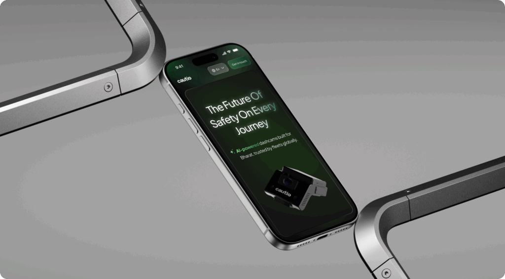 Cautio website mobile view