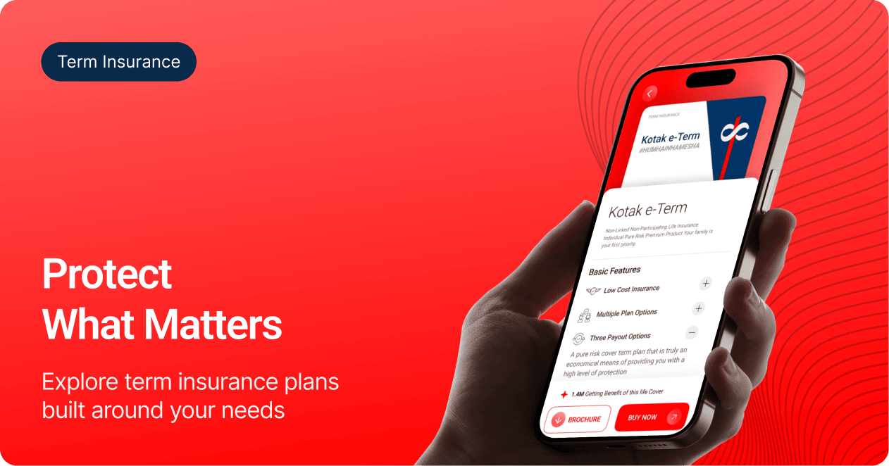 Kotak Life UX case study concept, redesigned insurance website on desktop
